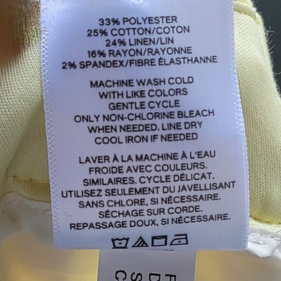 Express Linen Blend Pleated Ankle Super High-Rise Pants. Size S - Picture 10 of 12